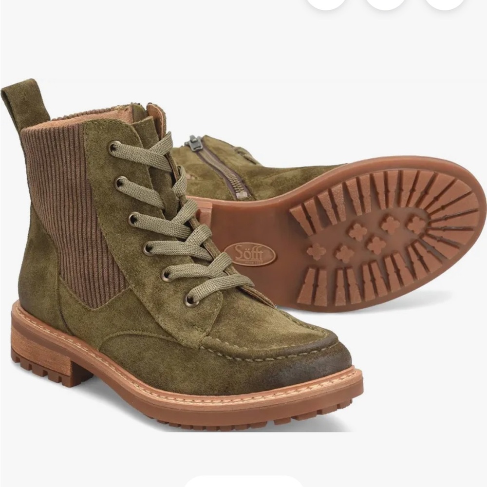Sofft Lonnie Italian Suede Lace-Up Ankle Boots-brand new. Size 8 New.